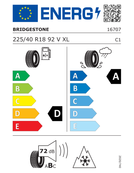 Bridgestone BLIZZAK LM005 DG 225/40 R18 92 V EXTRALOAD RUNFLAT