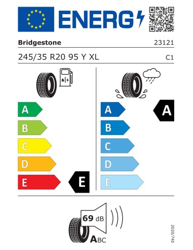 Bridgestone POTENZA SPORT 245/35 R20 95 Y EXTRALOAD