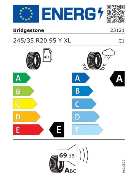 Bridgestone POTENZA SPORT 245/35 R20 95 Y EXTRALOAD