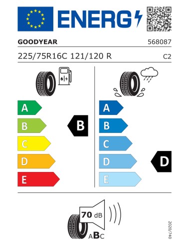GoodYear EfficientGrip Cargo 225/75 R16C 121 R