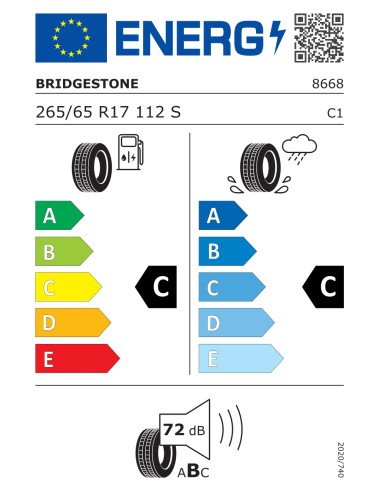 Bridgestone DUELER A/T 693III 265/65 R17 112 S