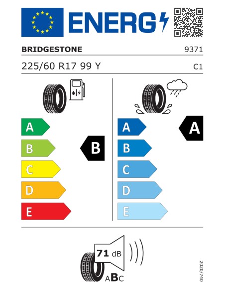 Bridgestone TURANZA T005 225/60 R17 99 Y