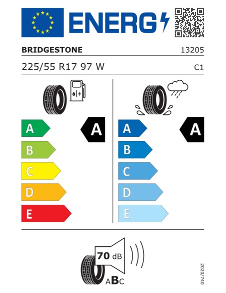 Bridgestone TURANZA T005 225/55 R17 97 W