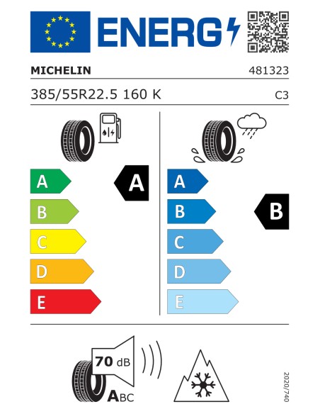 Michelin X LINE ENERGY F 385/55 R22.5 160 K