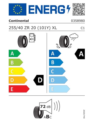 Continental SP. CONTACT 5P 255/40 R20 101 Y
