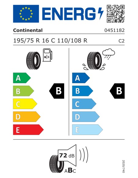 Continental CONTIVANCONTACT 100 195/75 R16C 110/108 R