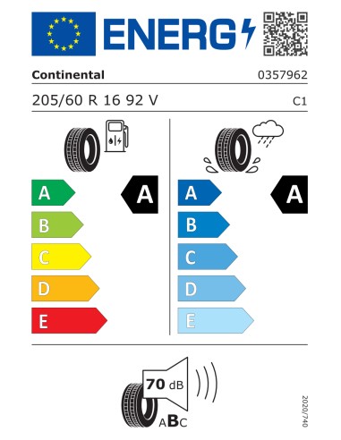 Continental ECOCONTACT 5 205/60 R16 92 V